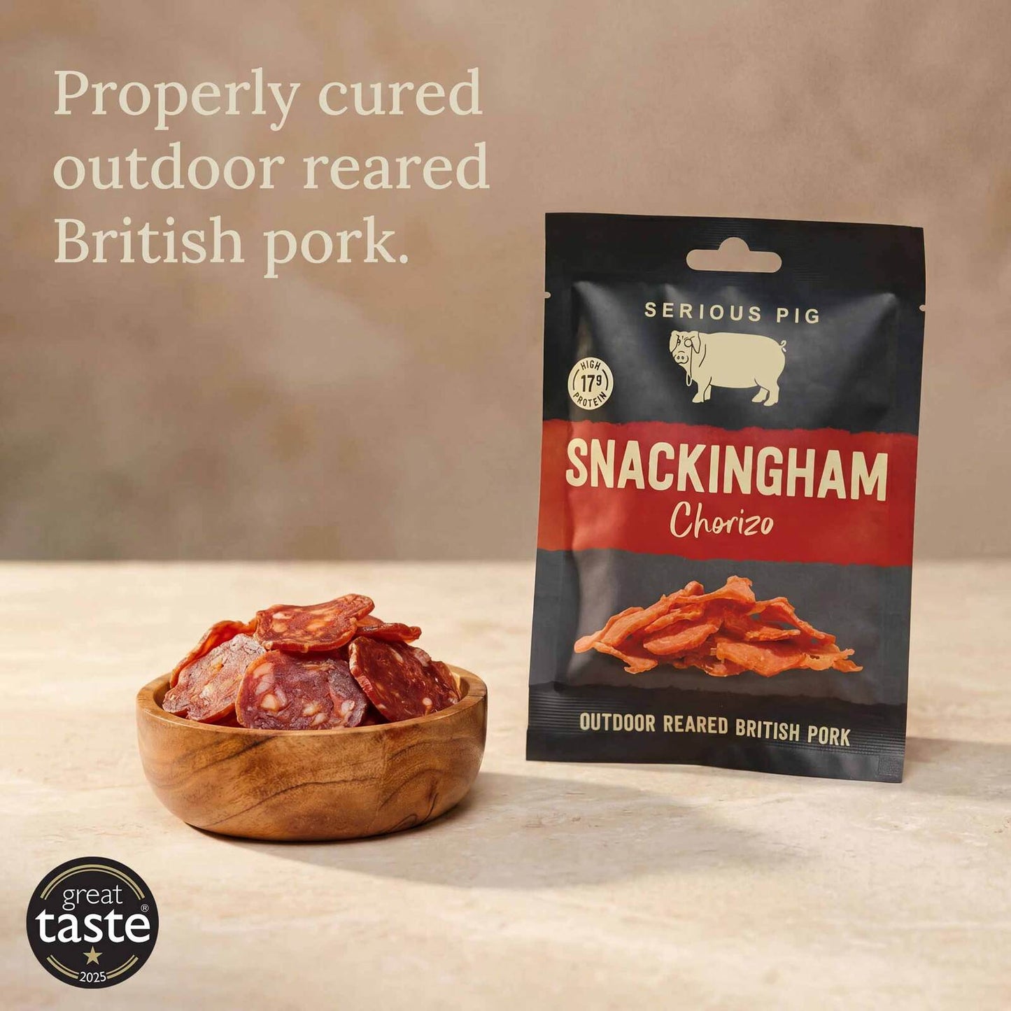 Serious Pig Snackingham Outdoor reared British pork