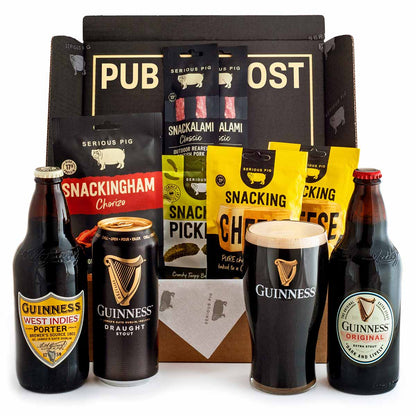 Guinness gift hamper with snacks