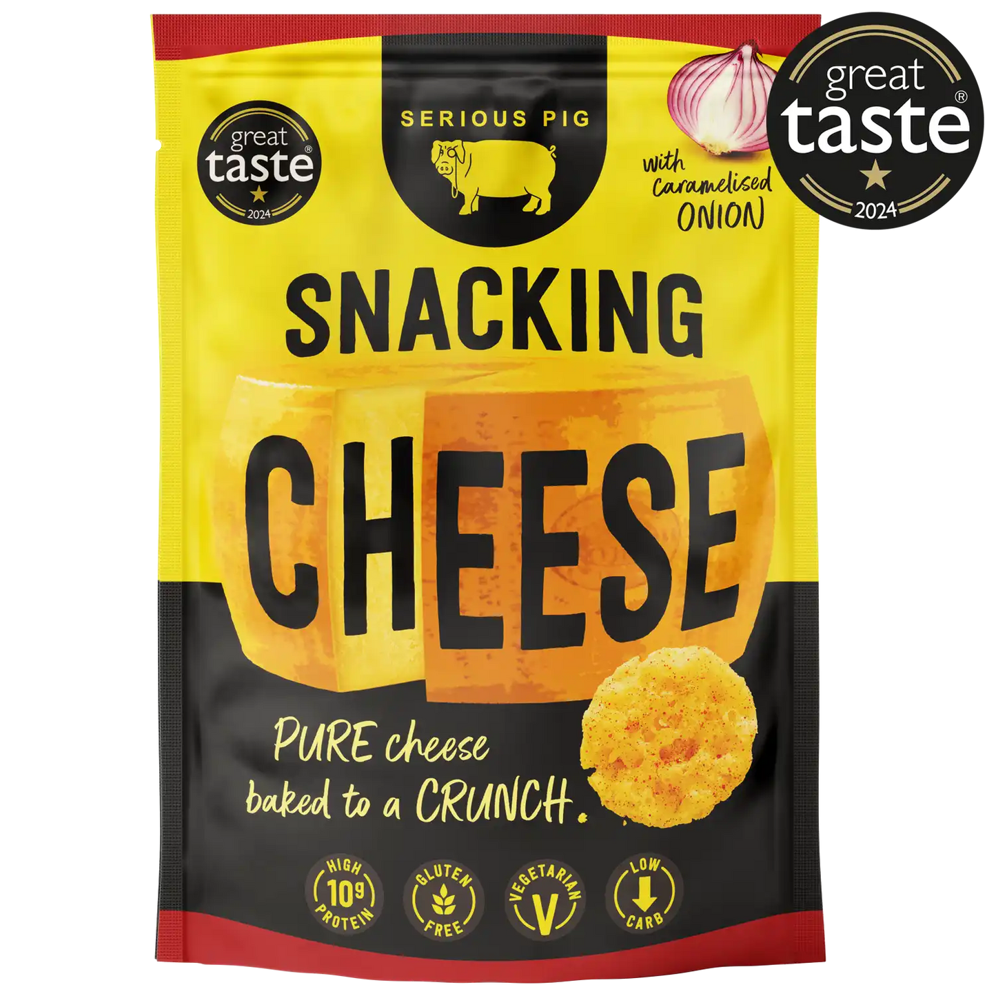 Snacking Cheese with Caramelised Onion