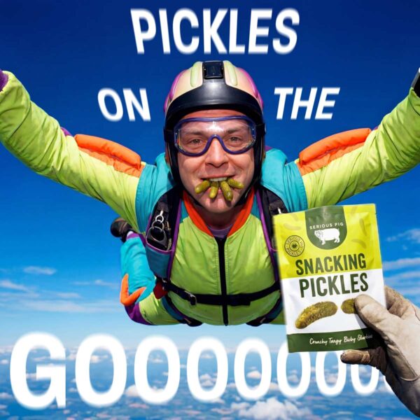 Serious Pig Snacking Pickles