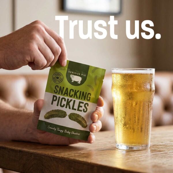 Serious Pig Snacking Pickles