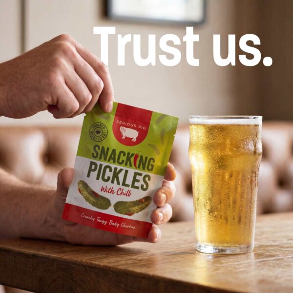 Serious Pig Snacking Pickles
