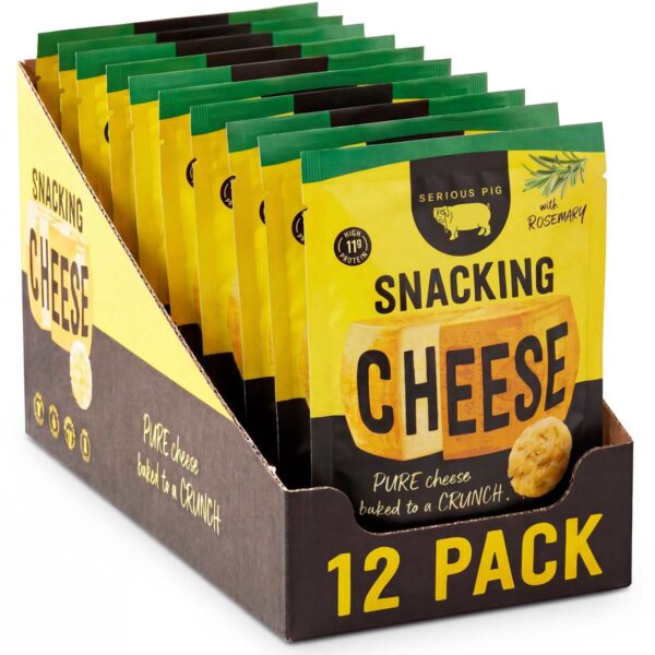 serious pig snacking cheese