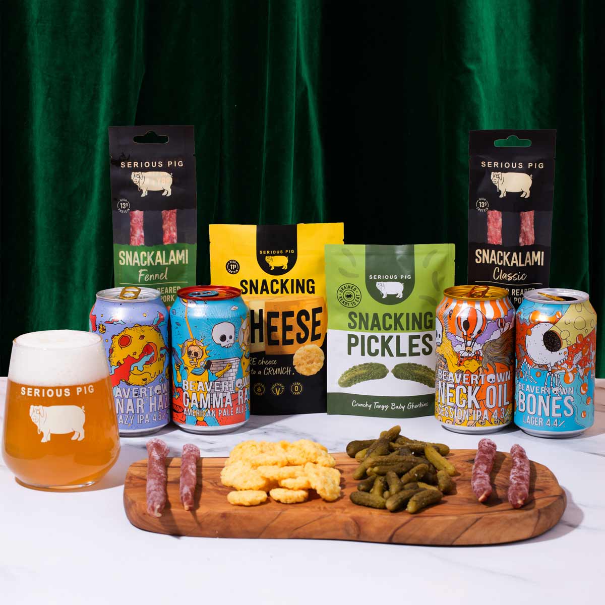 Beavertown Beer Hamper With Premium Snacks- Serious Pig